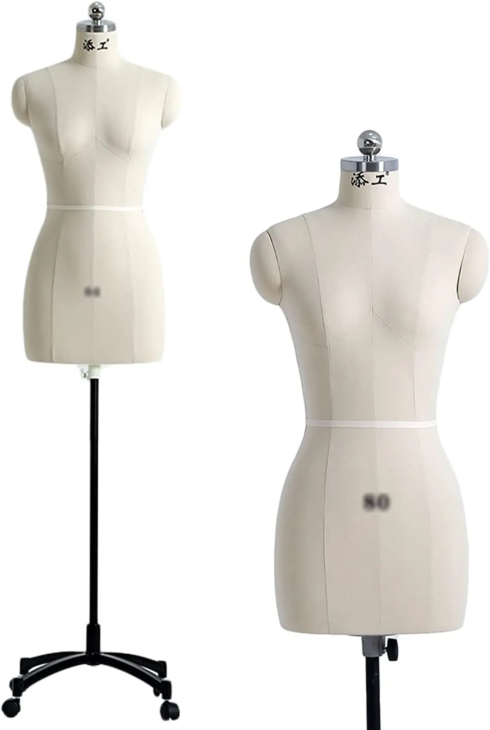 Mannequins  Female Torso for Sewing, Wheeled Half Dress Form for Women Jewelry Wedding Dress Lingerie