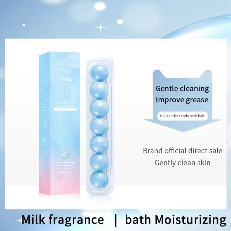 ZOO.SON OEM private label milk pragrance gentle cleansing moisturizing skin care body wash ball bath salt