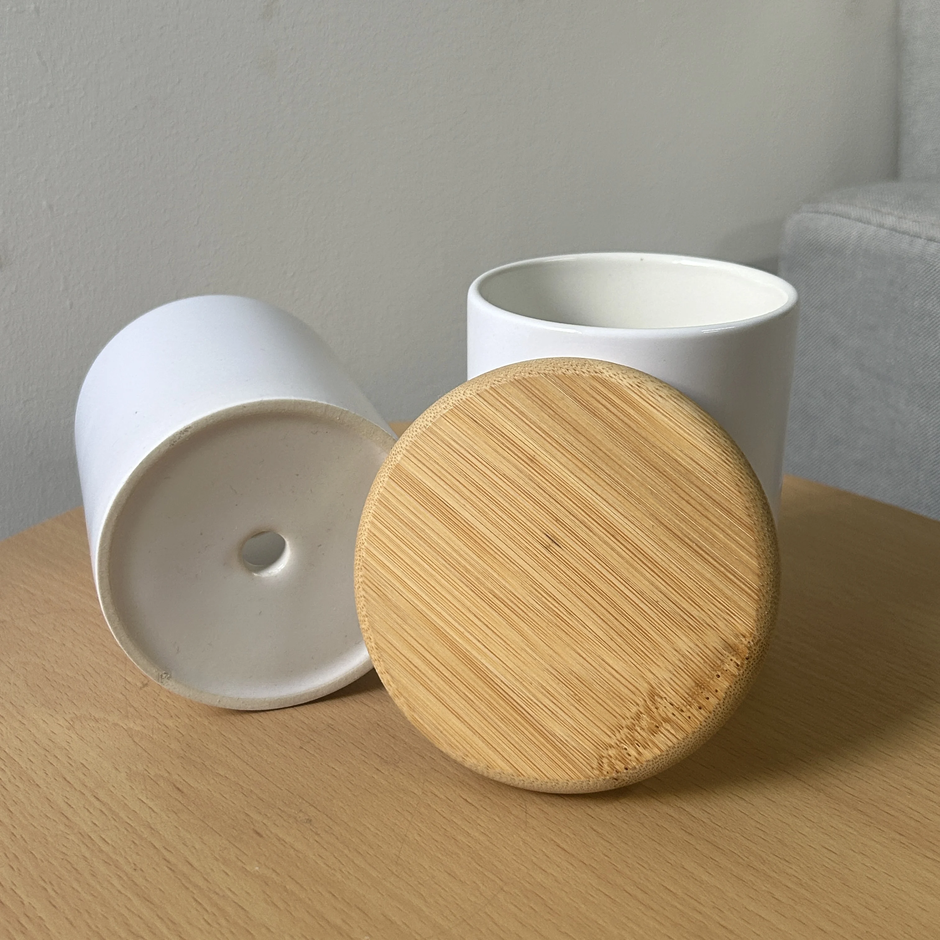 Hot sale 12oz Sublimation White ceramic square succulents flower plant pots flowerpot coaster for DIY