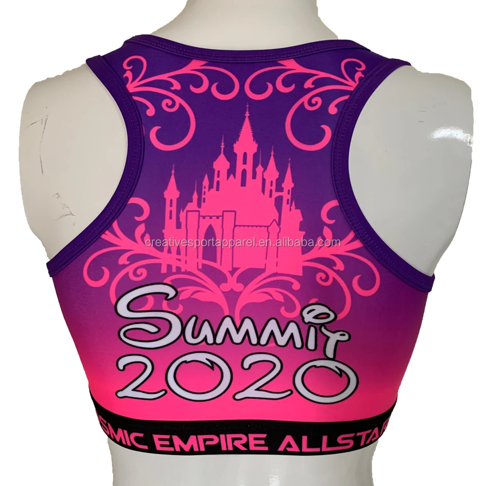 Cheerleader cheerleading cheer practice wear sports bra