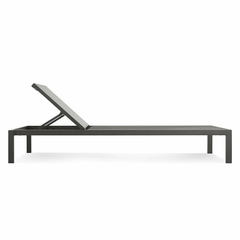 Wholesale outdoor chaise lounge with textilene fabric