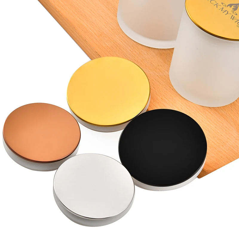 Manufacturers Direct Custom Logo Various Sizes Empty Scented Candle Jars with Flat Mirror Lid