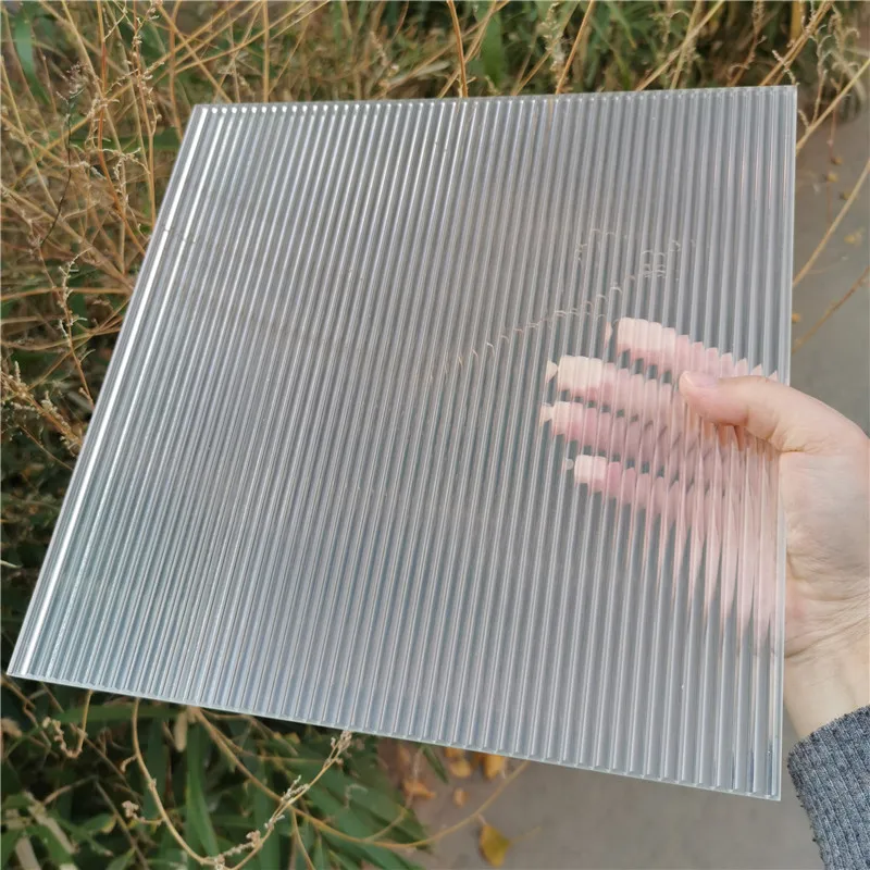 Clear Tempered Pattern Glass Fluted Reeded Moru Decorative Transparent Texture Toughened Safety Glass for Home Office Decoration