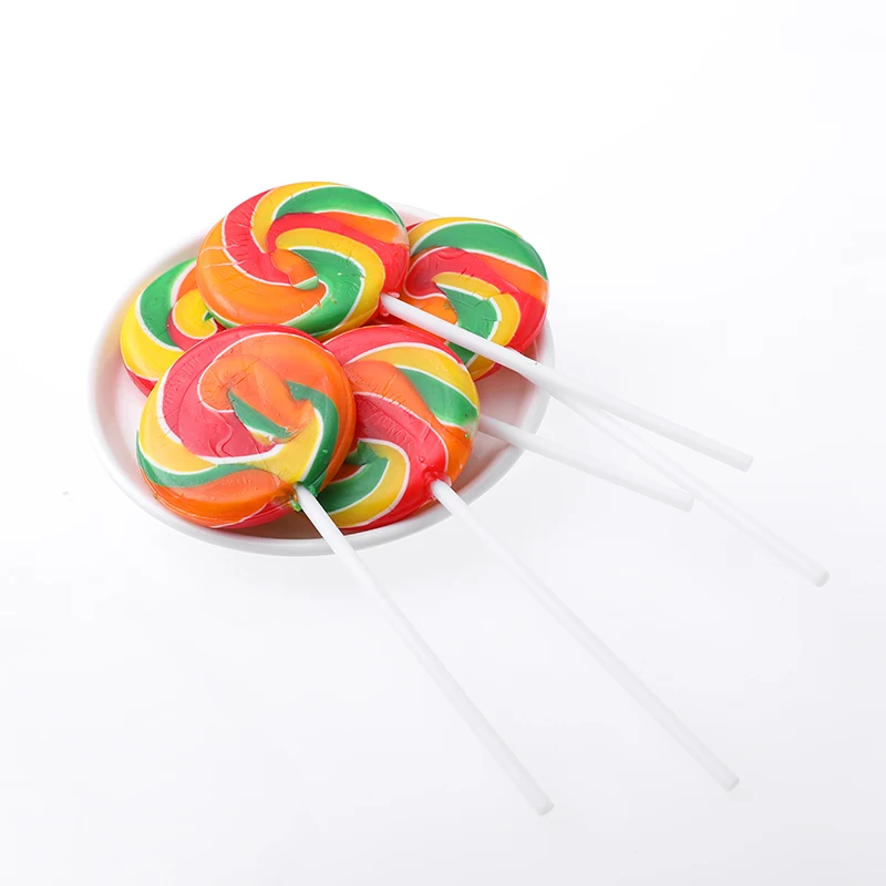 Fruit Flavored Round Flat China Sweet Lollipop Manufacturer