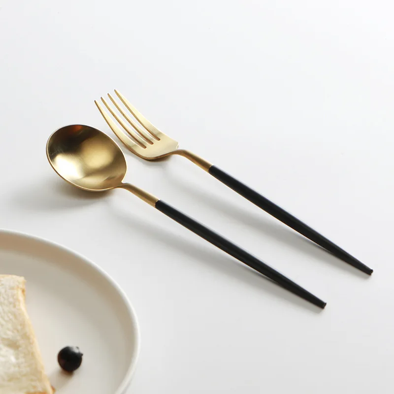 Wholesale gold cutlery colorful stainless steel cutlery