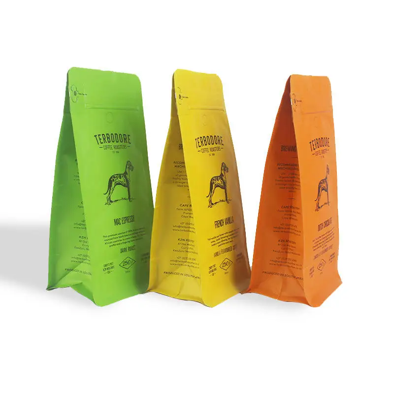 Custom Biodegradable Dog Food Bag With Resealable Zipper Dog Treat And Pet Snack Flat Bottom Bag Pet Food Packaging Bags