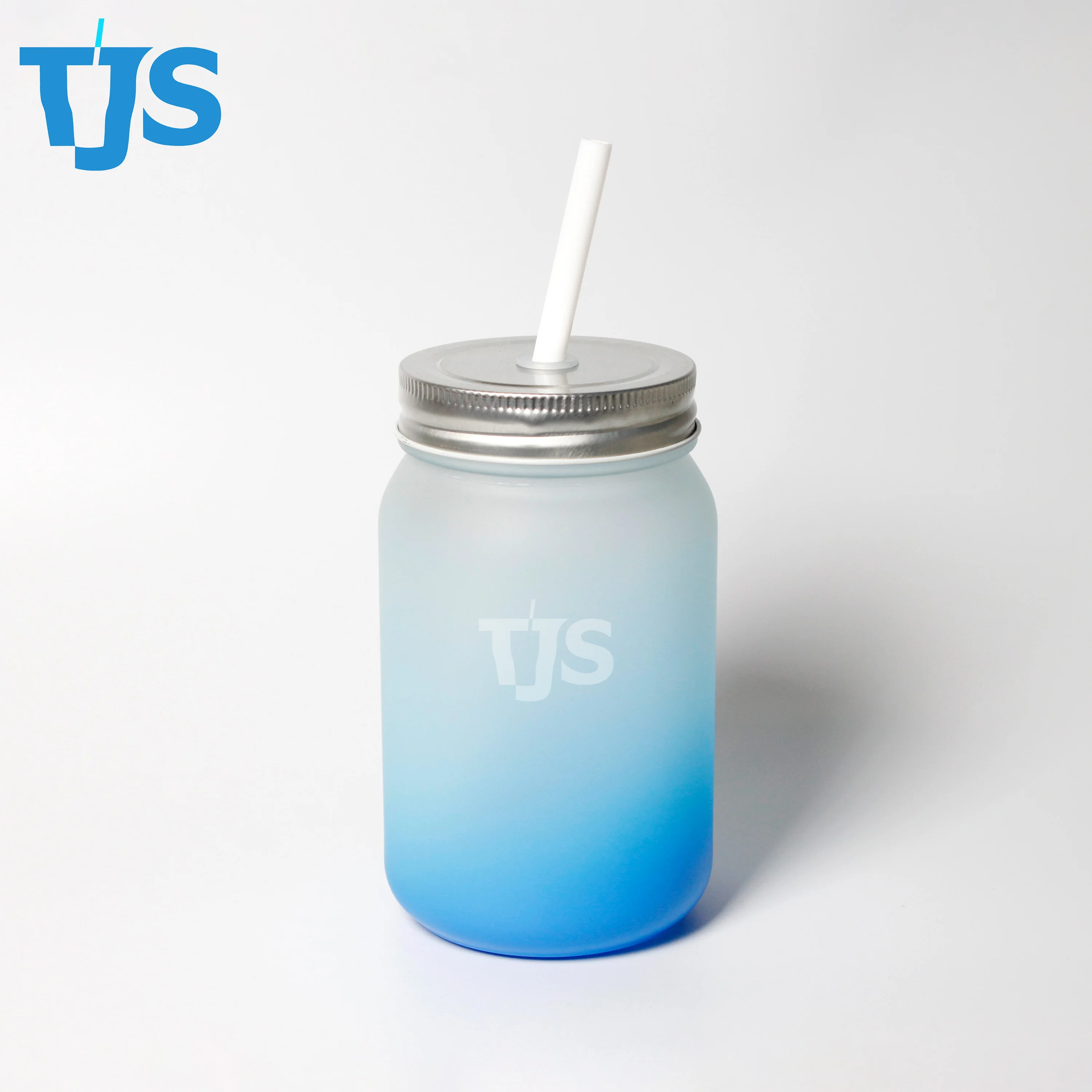 2022 hot top products TJS Sublimation Straight colorful mason jar glass mason jars glass mason jars
