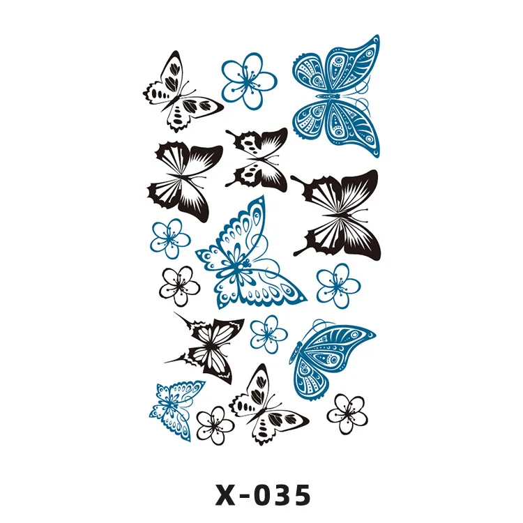 Tattoo Sticker Waterproof for Men Women Body Art Personality Cool Butterfly Arm Thigh Pattern Temporary Tattoo