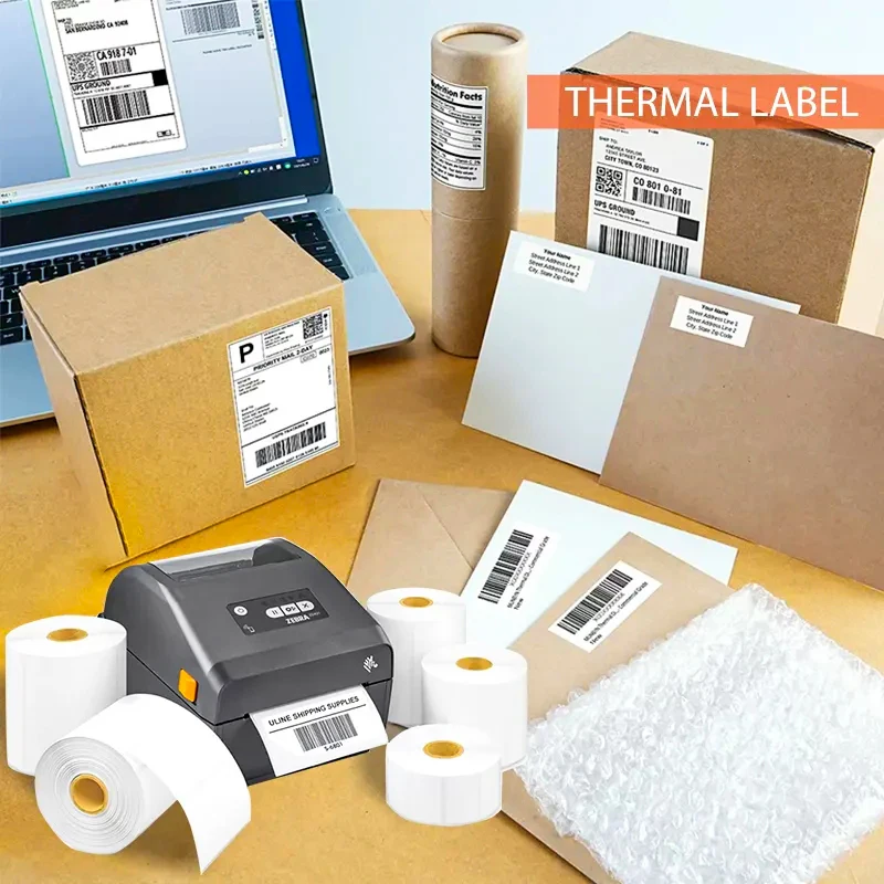 Wholesale Thermo 100x150 4x6 Shipping Printer Label Self Adhesive Waybill Sticker A6 Thermal Paper 500 Pcs Per Roll