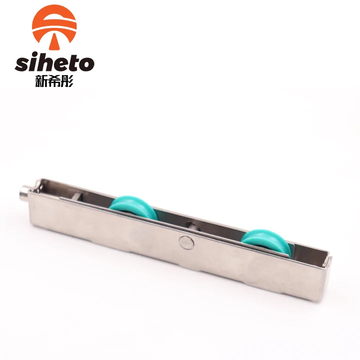 Door And Window Accessories Stainless steel Blue Sliding Glass Pulley Door Sliding Rollers