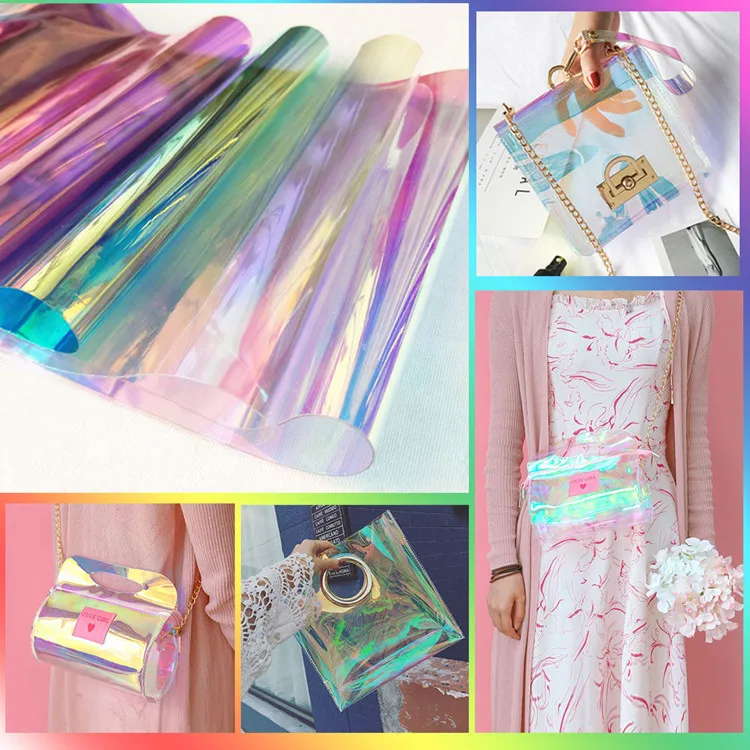 Fashion Waterproof Clear Rainbow Color Changeable TPU Film Sheet Roll
