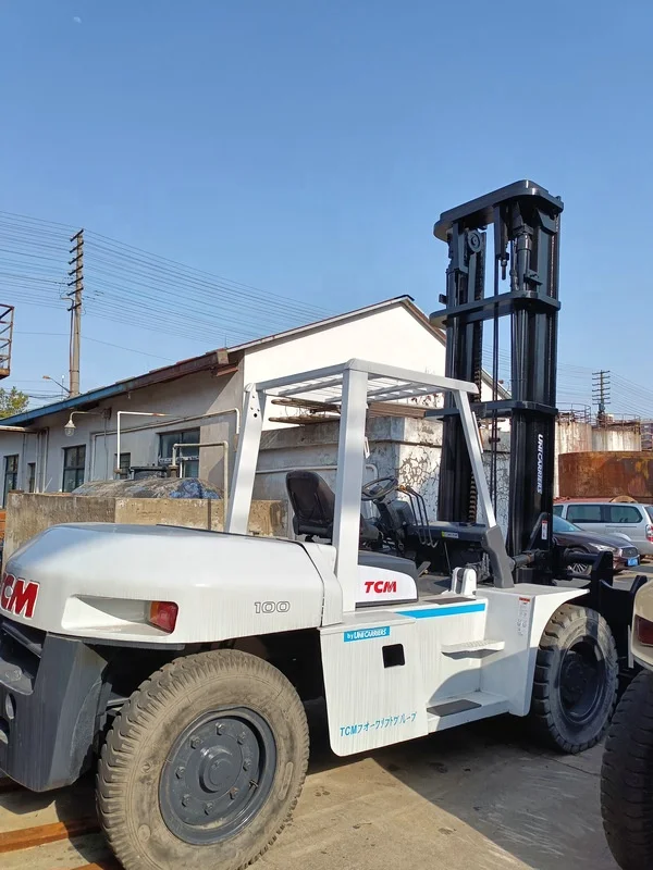 Japan original TCM100 Used forklift 10 tons forklift TCM100Z8 forklift stacker high quality global sales