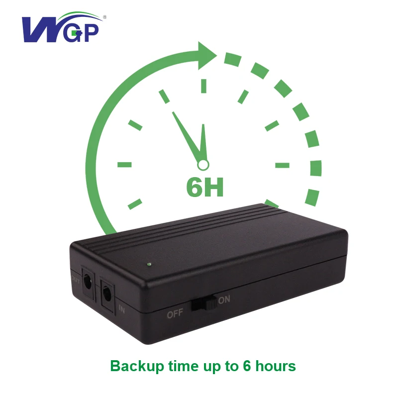 WGP 13-летний производитель 22.2wh литиевая батарея 5V 2A мини-UPS Резервное копирование для модема CCTV камера WiFi роутер