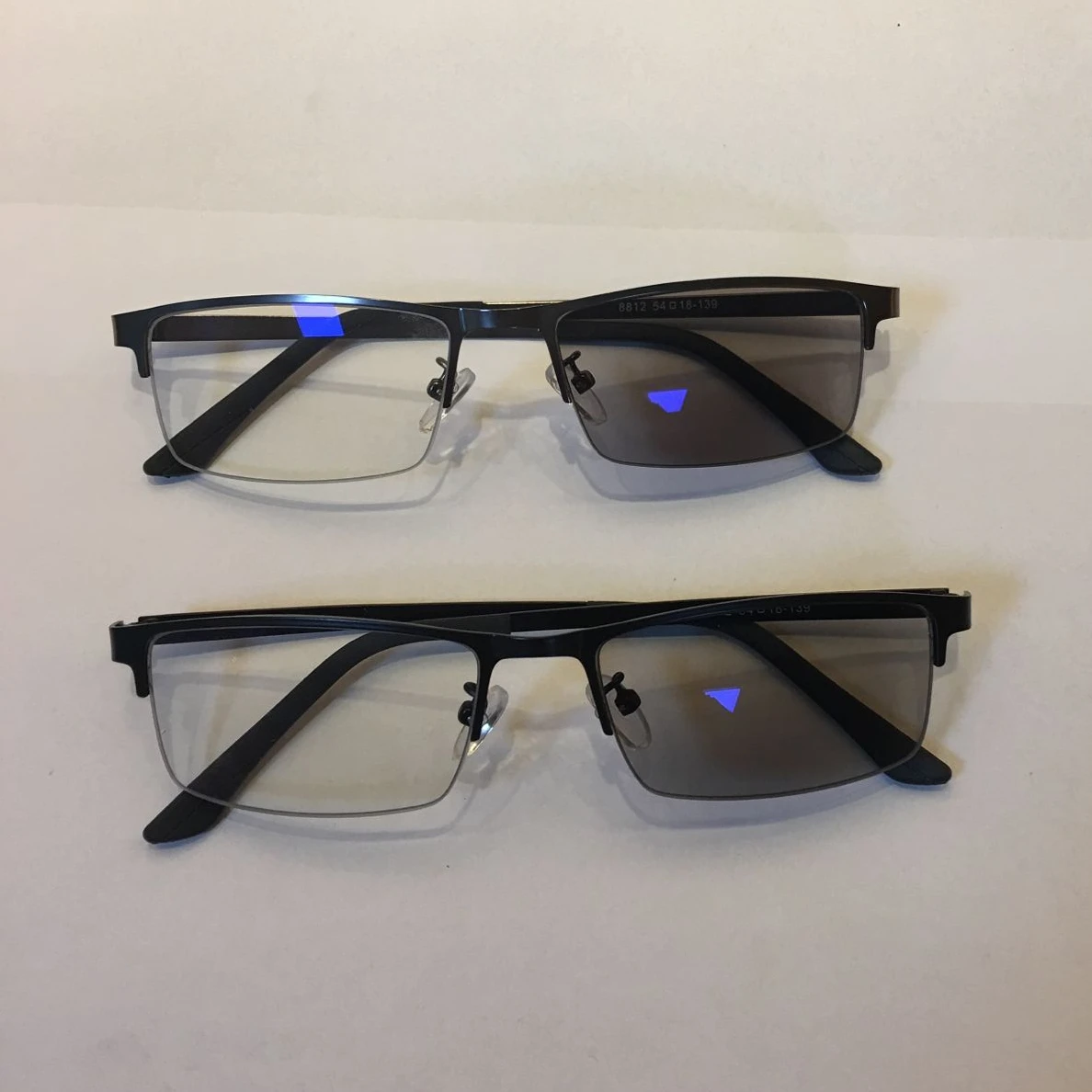 2023 metallic half frame rectangle unisex eye glasses for women photogray anti UV400 lunette photochromic anti refflet original