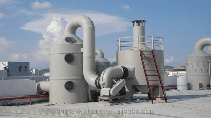 waste gas treatment gas wet scrubber system Waste Gas Absorption Tower Pp Spray Tower Water Column