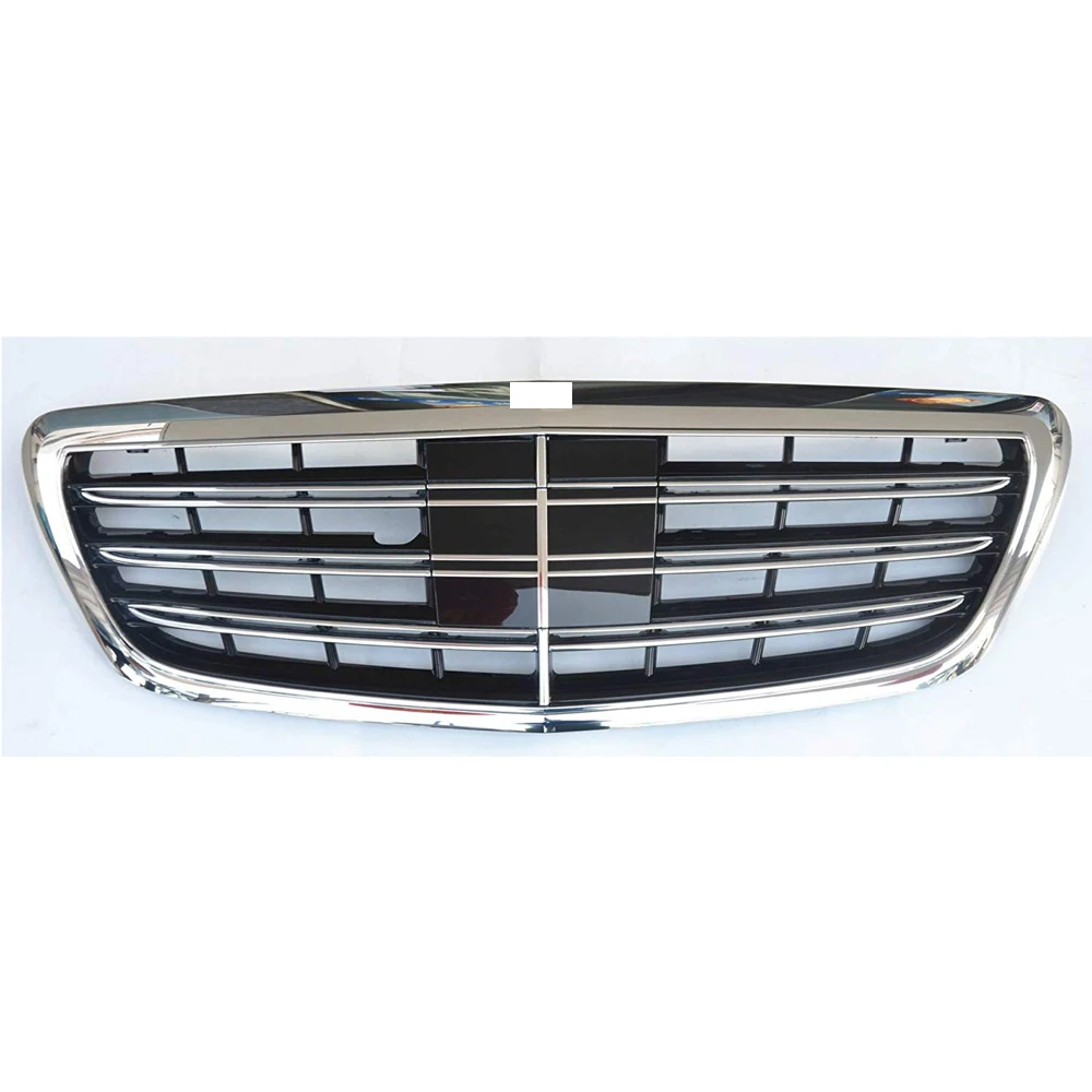 Fit 2014-2016 Front Bumper Chromed Grille Grill For Mercedes W222 S65 S550