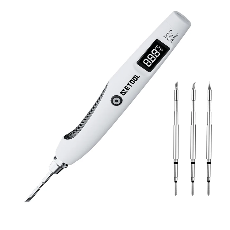 Интеллектуальные паяльники ATETOOL AE 730D бытовой сварочный набор с портом USB type-c Универсальный измеритель ручной паяльный карандаш