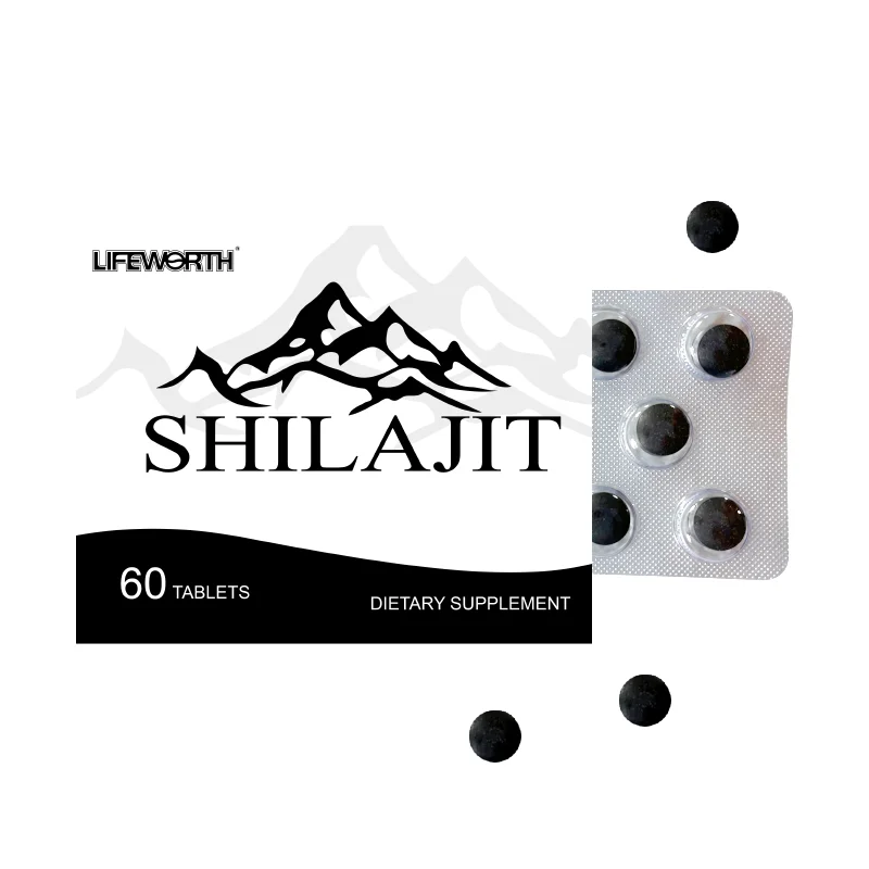 Lifeworth OEM Private Label Shilajit Pure Himalayan Extract High in Trace Minerals Supplement Shilajit Tablets