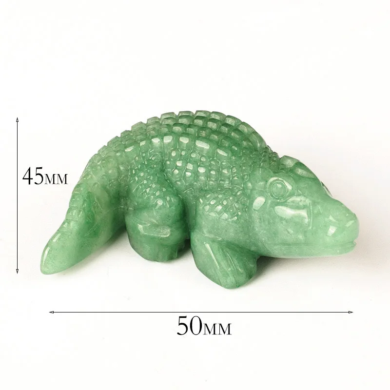 Wholesale Semi-precious Stone Crafts Natural Crystal Alligator Hand Carved Crystal Crocodile For Decoration