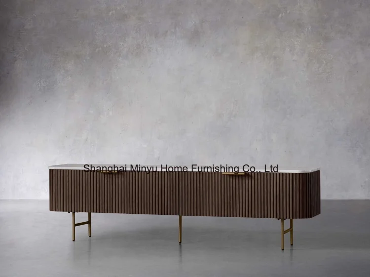 Modern American Style Living Room Furniture Mid century-style TV cabinet Solid W Oak wood Low Media Console