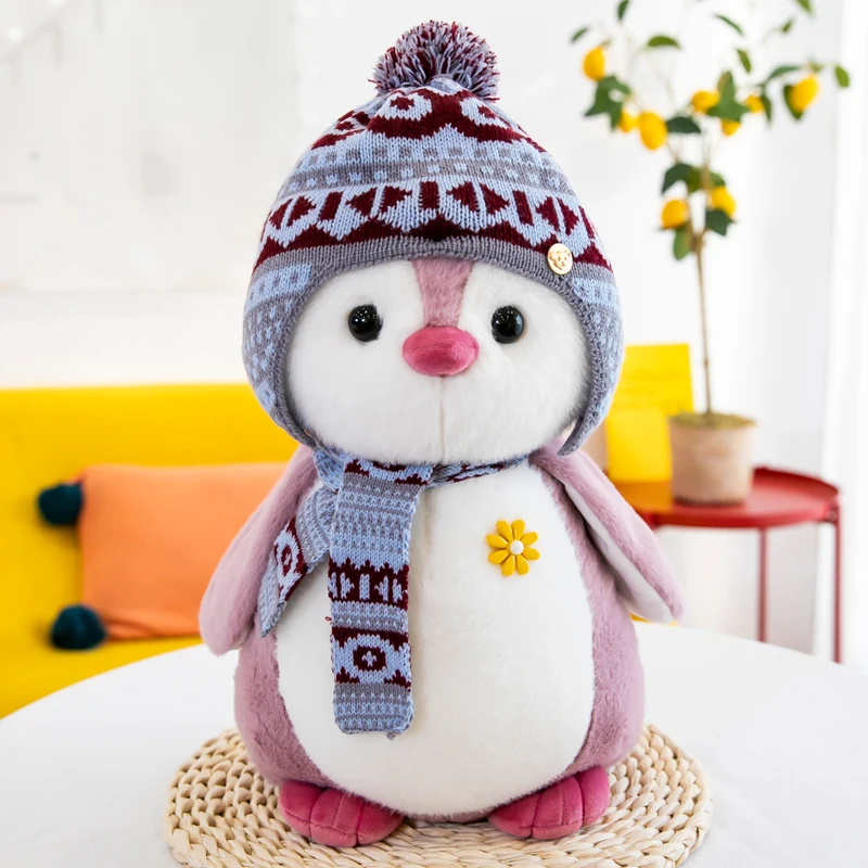 High Quality Custom Hat Penguin/ Glasses Penguin /Earmuff Penguin Soft Toys Sea Animals Wholesale Realistic Penguin Plush toys