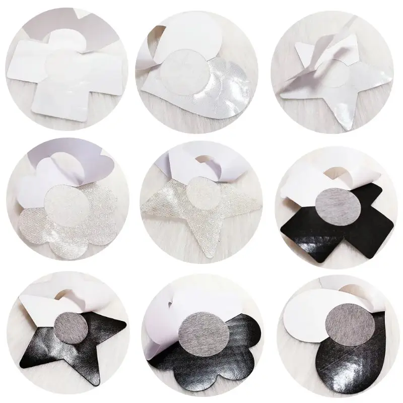 Heart Nipple Cover for Women Disposable Breast Pasties Different Nipple Sticker Cover Promotional Pasties Sexy X Nipple Pasties