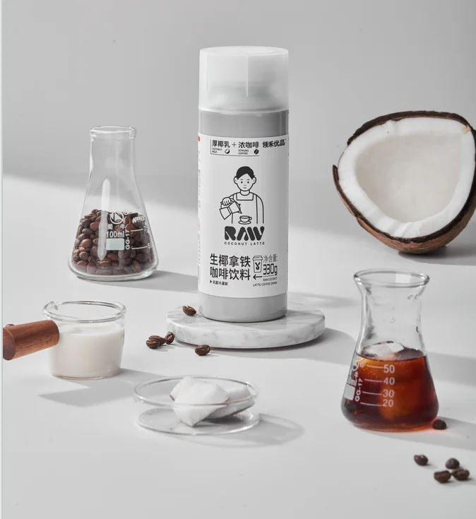 Super Quality 330g Box Packing Custom Drink Liquid Coffee With Coconut Juice Added