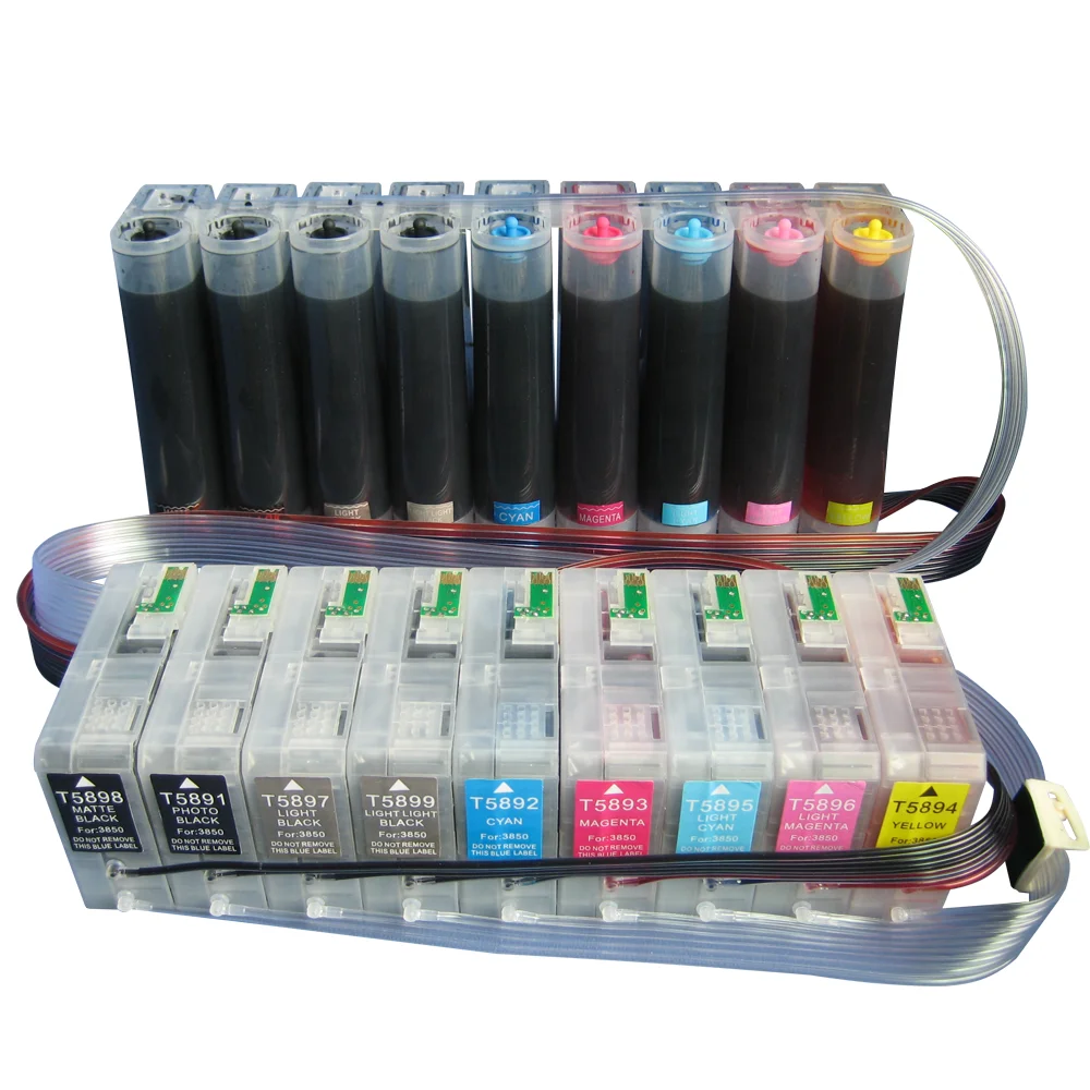 hot sales P808 Refill Ink Cartridge For Epson SureColor P808 Inkjet Pigment Printer 9color T8511-T8519 With ARC Auto Reset chip