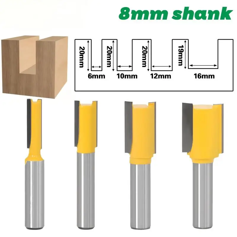 MTL 4-piece set woodworking double-edged straight knife carving knife trimming machine 8-handle blade straight knife