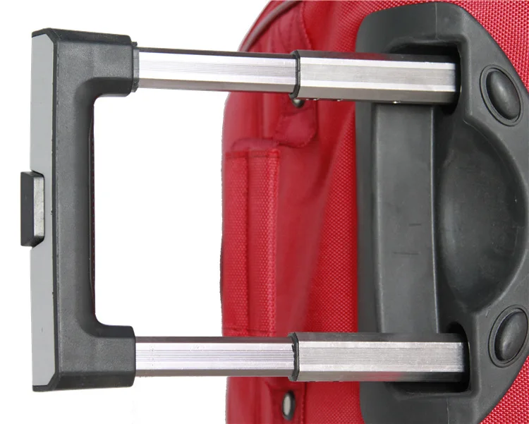 Qideming Custom logo cheap duffle foldable luggage traveling bag roller weekend travel bag with wheels and trolley