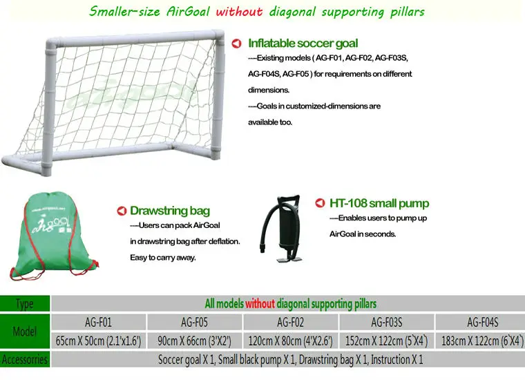 easy fold-up stable quality football air goal
