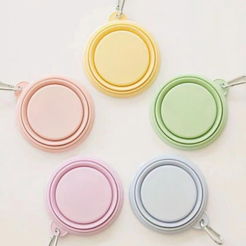 Wholesale Eco Retractable Floding Custom Logo Portable Foldable Collapsible Travel Water Food Feeding Pet Dog Cat TPE Bowl