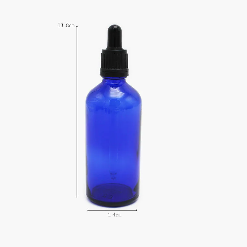 2022 new blue 100ml glass dropper bottle essential oil bottle