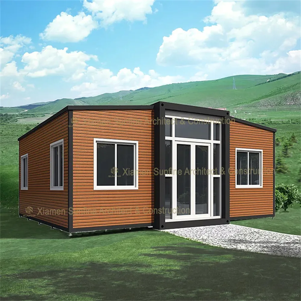 DFBD Used Small Foldable Luxury Free Fab Aluminum Extensible Push Out Glass Container House Cheap 20ft Folding Home