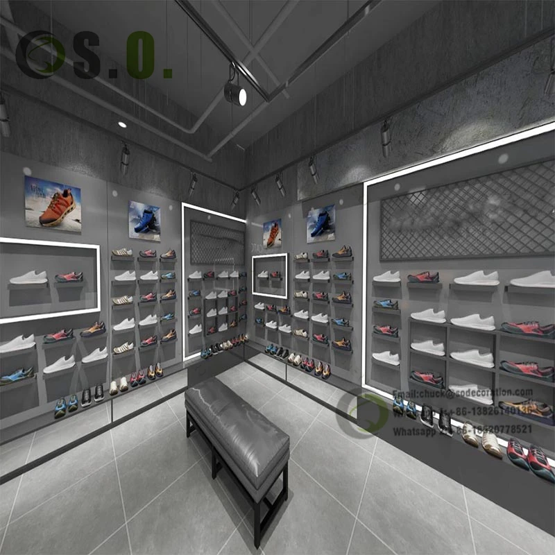 Sport Shoe Wall Mounted Display Shelf Sports Shoes Display Shelf Wall Panel Store Display