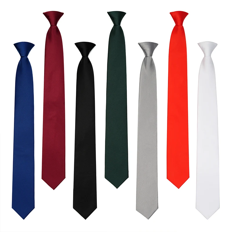 Оптовая Продажа красный черный 6,5 см ширина полиэстер зажим на галстуке для студентов