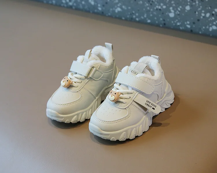 2025 Unisex Cotton Casual Winter Sports Shoes Warm Fleece Lining Thickened Dad Shoes Baby Kids Parents Flat TPR Insole Wholesale