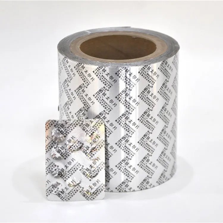 custom logo printed pharmaceutical aluminum foil blister foil ptp foil for medicine packing