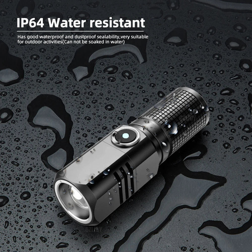 Waterproof XHP50 LED Flashlight Mini USB Torch Rechargeable Zoom Fishing Lantern Powerful Tactical Flash Light Camping Lamp