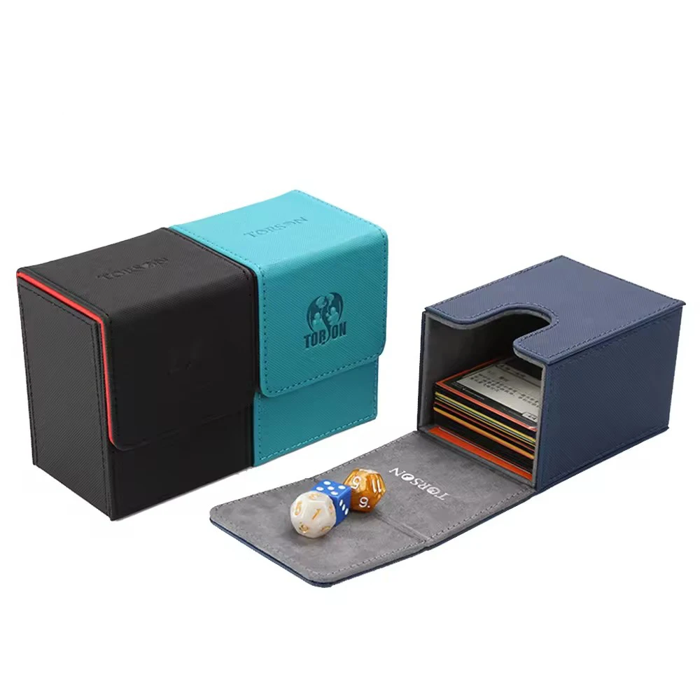 80+ Card Pu Storage Box Acrylic Playing Cards Storage Business Storage Box Deck Box For Cards