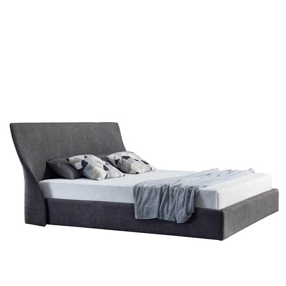
XiaoPin2020 New Luxury Fabric Hotel Bedroom Queen Bed Frame 