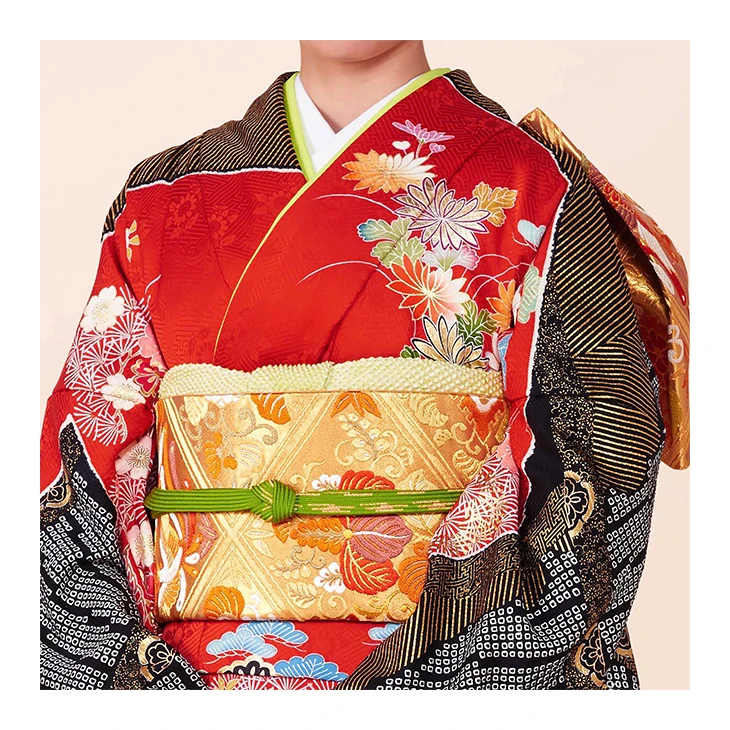 Silk goshodoki handmade spring floral chiffon long kimonos for women