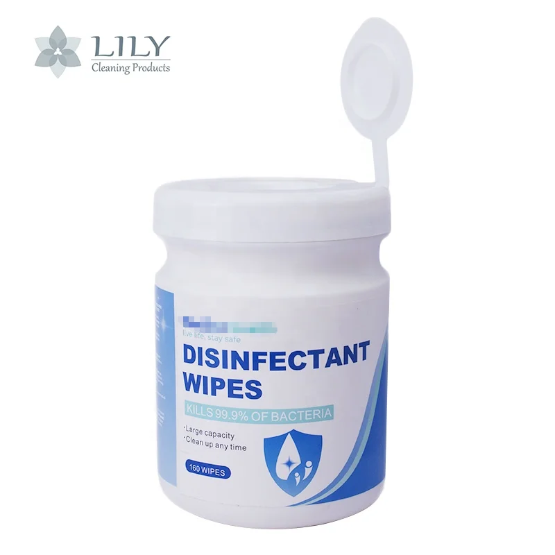 Custom Cleaning Wipes Barrel Nonwoven Big Wipes In Bucket 160pcs wet wipes for adults household large capacity