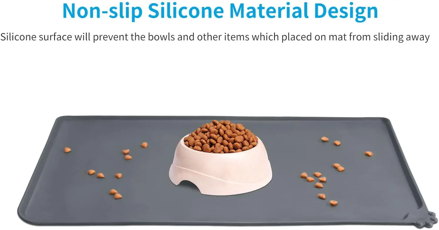 Silicone Waterproof Dog Cat Pet Feeding Mats Anti-Slip Pet Bowl Mats Pet Feeding Mat