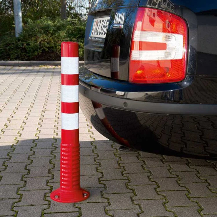 Traffic Flexible pvc Spring Post Delineator Pole reflective warning bollard
