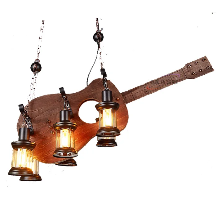 chinese wooden guitar parts wood pendant lamp stand light fixture