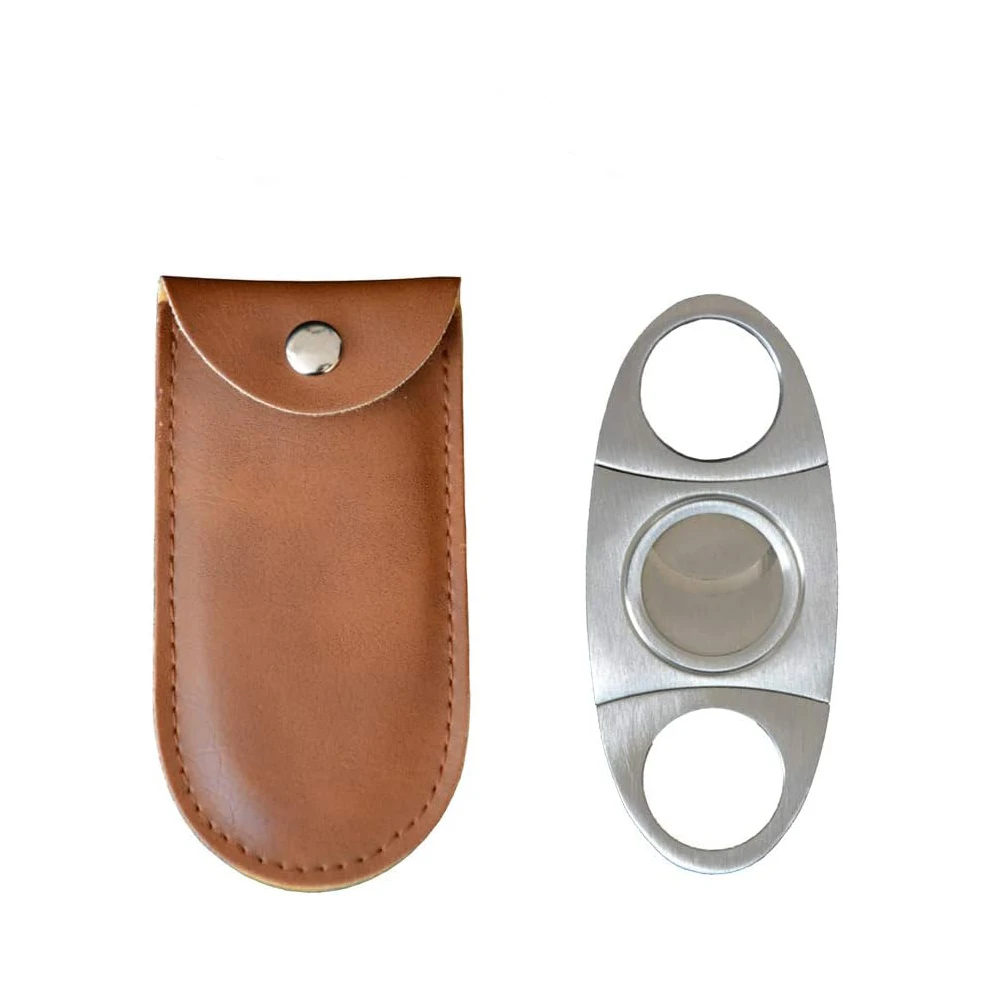 9cmX4cm Classic Guillotine Design Silver Color Stainless Steel Cohiba Cigar Cutter with Smooth Double Blade