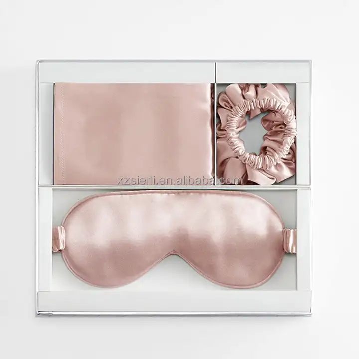 Портативный подарок на заказ дорожный набор из 100% шелка для путешествий шелковая наволочка маска глаз и