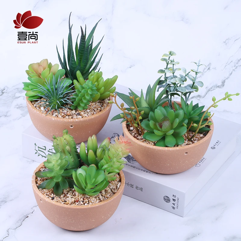 Wholesaler new design Outdoor and Indoor Round Shaped Simple garden plastic flower pots ES1110