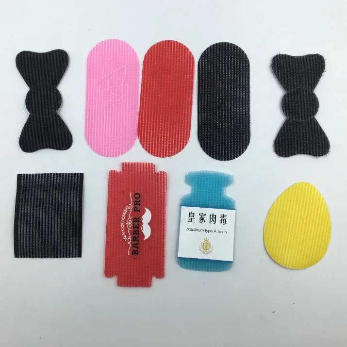 Nylon Decorative Hook and Loop Hair Clips Accessories Customized Shape Colorful Magic Bands Hair Gripper